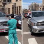Medical Workers In Denver, Colorado Block Quarantine Protesters