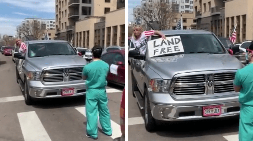 Video Of Nurses In Colorado Standing In Road To Stop Protesters From Blocking Emergency Vehicles Goes Viral