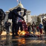 PHOTOS: Demonstrations at Colorado State Capitol on Inauguration Day