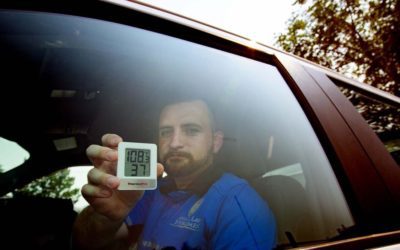 Colorado humane society officer endures triple-digit temperatures in hot-car demonstration | OutThere Colorado