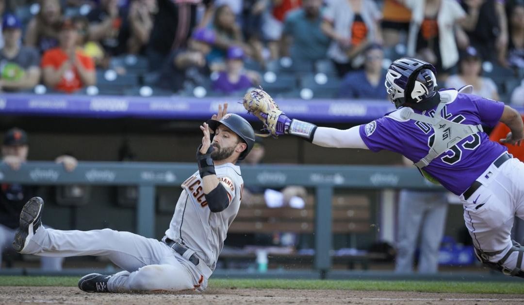Giants pull ahead in ninth inning to sweep Colorado Rockies again