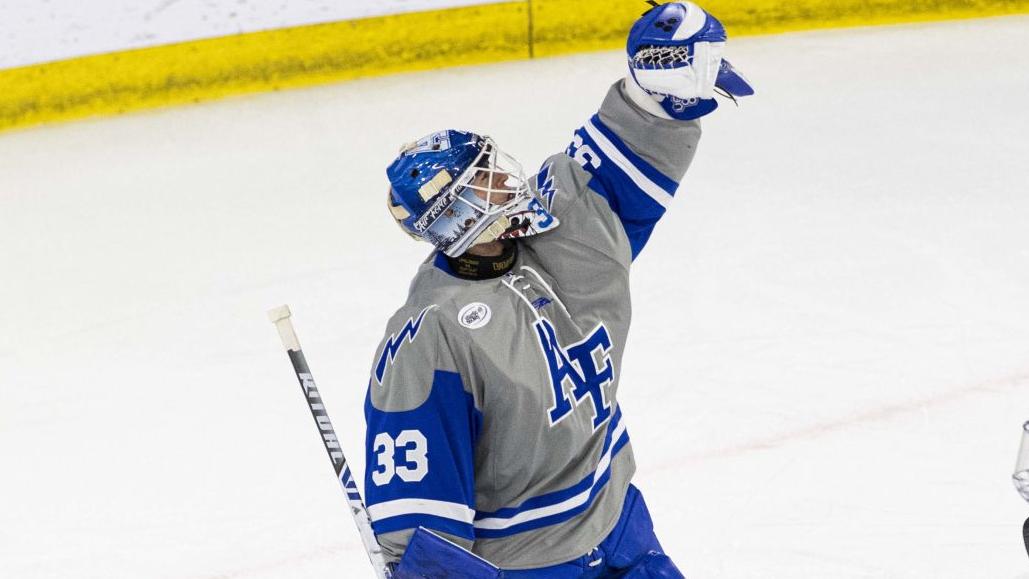 ‘C’ on goaltender just the start as Air Force hockey looks to exhibition against Colorado College, upcoming season
