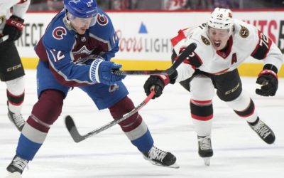 Alex Newhook’s late goal helps salvage Colorado Avalanche win over Ottawa Senators