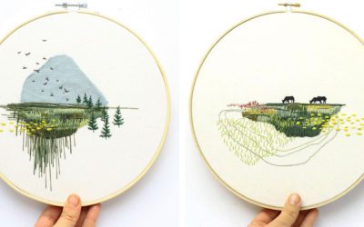 Abstract Landscape Embroidery Is a Love Letter to the Natural Beauty of Colorado