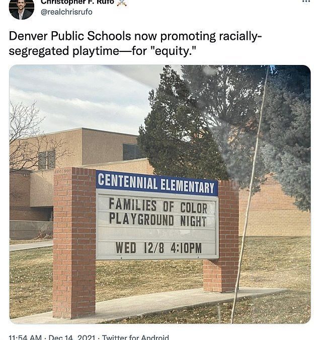 Outrage at Colorado Elementary School Separating Its Playground For Ordinary ‘Color Families’
