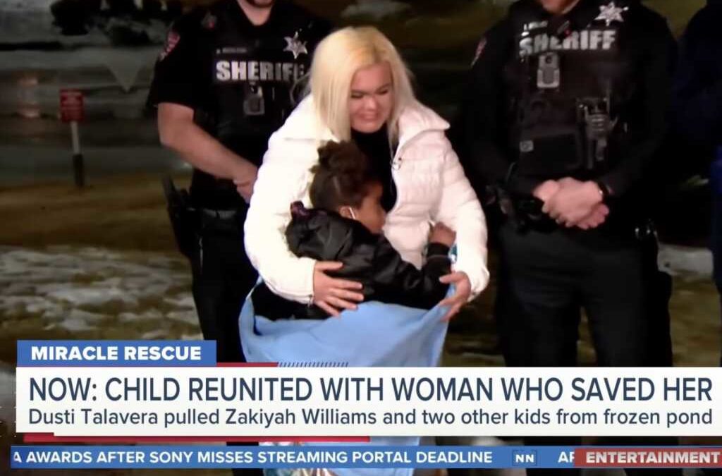 ‘She’s a Hero’: Brave Woman Who Saved Kids From Icy Pond Reunited With Little Girl Who Had No Pulse During Scary Ordeal