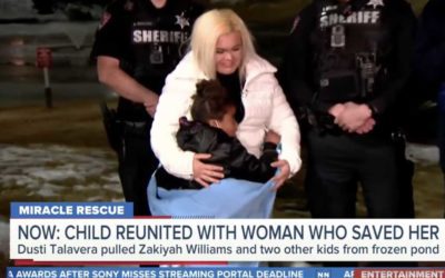 ‘She’s a Hero’: Brave Woman Who Saved Kids From Icy Pond Reunited With Little Girl Who Had No Pulse During Scary Ordeal