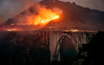 Rare, ‘terrifying’ winter Big Sur fire burns down to iconic bridge